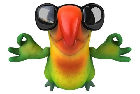 Fun parrot Ilustración de archivo