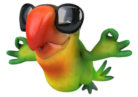 Fun parrot Stock Illustration