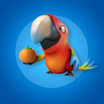 Fun parrot 스톡 일러스트