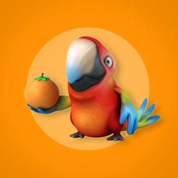 Fun parrot Illustrazione stock