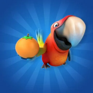 Fun parrot Stock Illustration