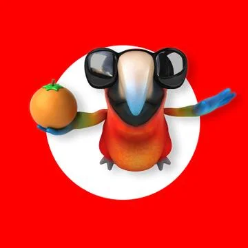 Fun parrot 스톡 일러스트