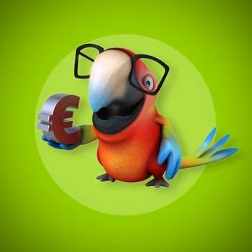 Fun parrot 스톡 일러스트