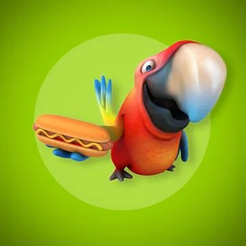 Fun parrot Stock Illustration