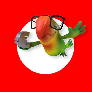 Fun parrot Stockillustratie