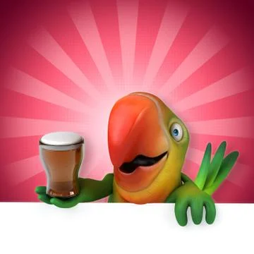 Fun parrot 스톡 일러스트