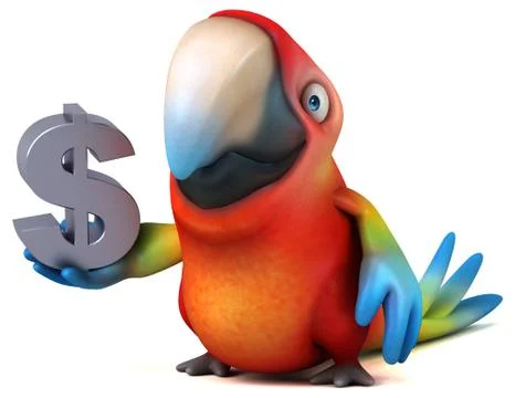Fun parrot 库存插图