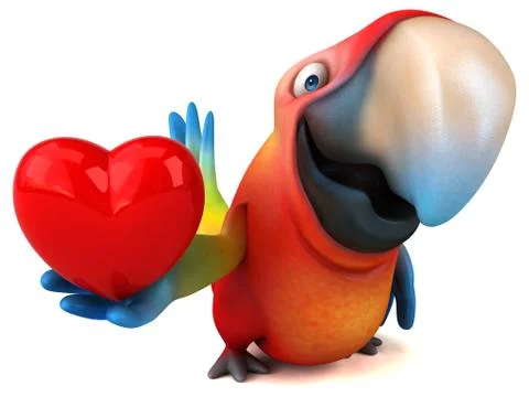 Fun parrot Stock Illustration