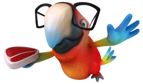 Fun parrot 스톡 일러스트