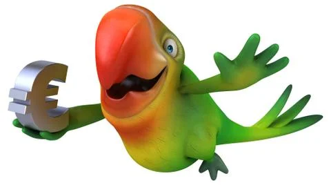 Fun parrot Stock Illustration