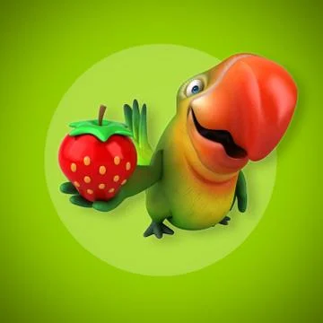 Fun parrot Illustrazione stock