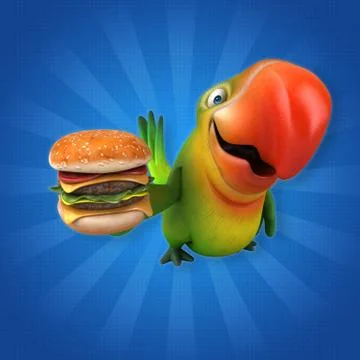 Fun parrot 스톡 일러스트