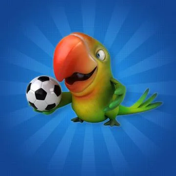 Fun parrot Illustrazione stock