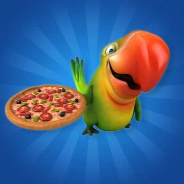 Fun parrot Illustrazione stock