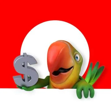 Fun parrot 스톡 일러스트