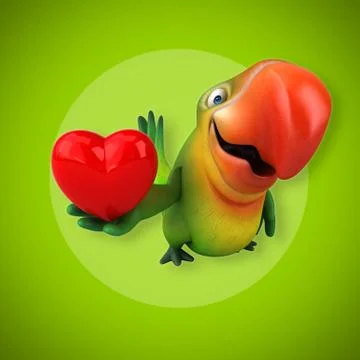 Fun parrot Stock Illustration