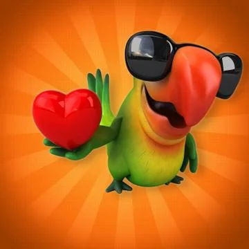 Fun parrot Stock Illustration