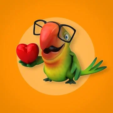 Fun parrot Stock Illustration