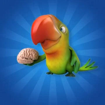 Fun parrot 스톡 일러스트
