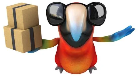 Fun parrot Stock Illustration
