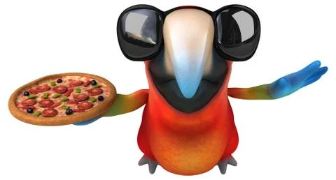 Fun parrot Stockillustratie