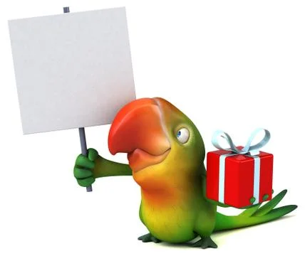 Fun parrot 스톡 일러스트