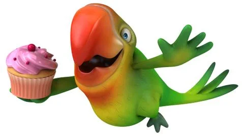 Fun parrot 스톡 일러스트