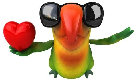 Fun parrot Stock Illustration