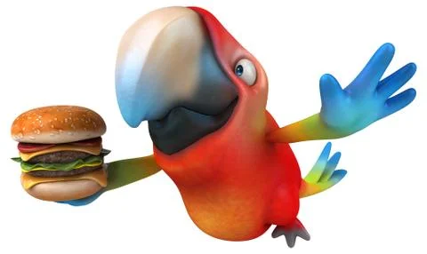 Fun parrot 스톡 일러스트