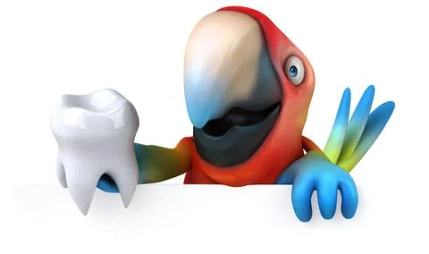 Fun parrot 스톡 일러스트