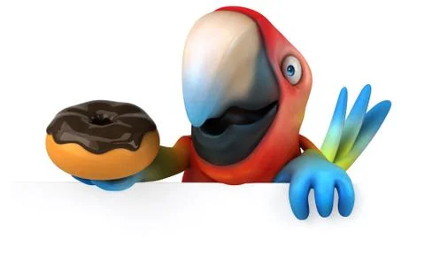 Fun parrot Stock Illustration