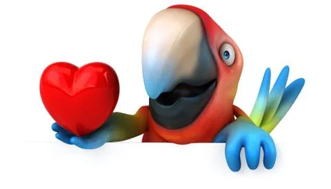 Fun parrot Stock Illustration