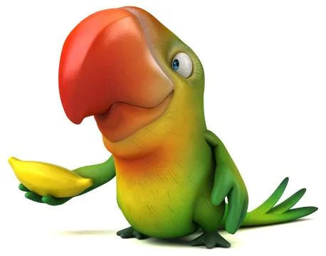 Fun parrot Stockillustratie