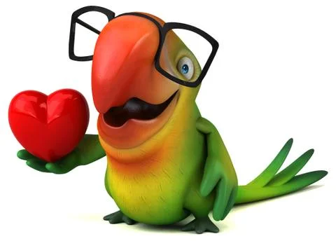 Fun parrot Stock Illustration