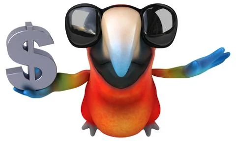 Fun parrot Stockillustratie