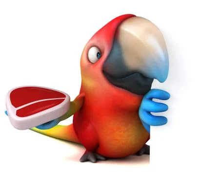 Fun parrot 스톡 일러스트