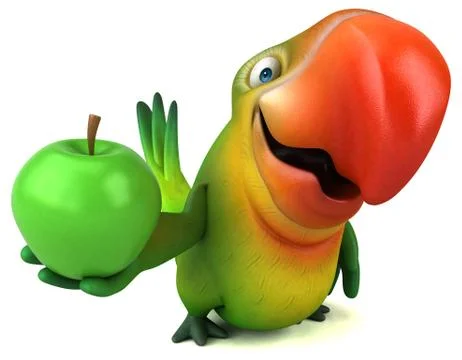 Fun parrot Stock Illustration