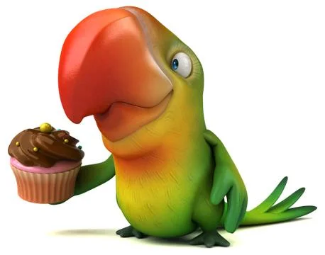 Fun parrot Stock Illustration