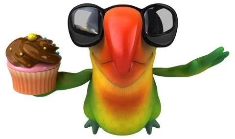 Fun parrot Stock Illustration