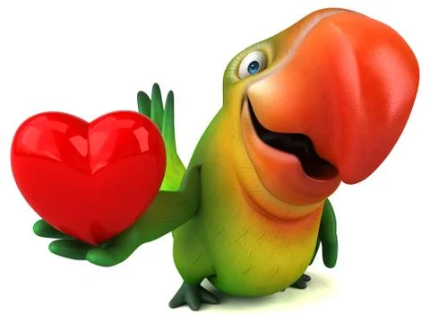 Fun parrot Stock Illustration