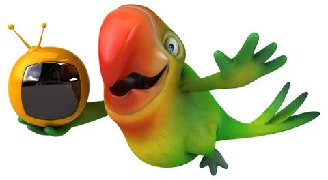 Fun parrot 스톡 일러스트