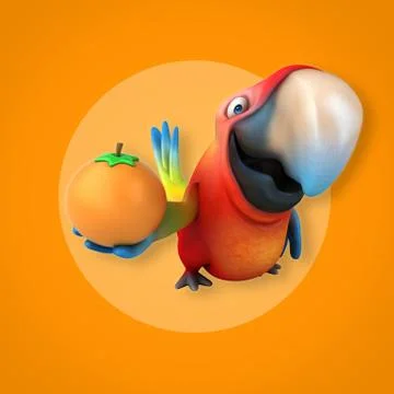 Fun parrot Illustrazione stock