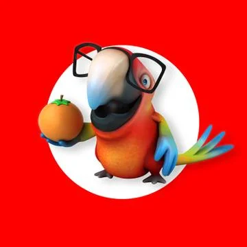Fun parrot Stock Illustration