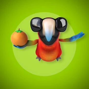 Fun parrot Illustrazione stock