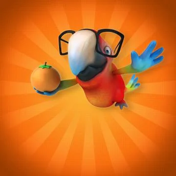 Fun parrot Stock Illustration