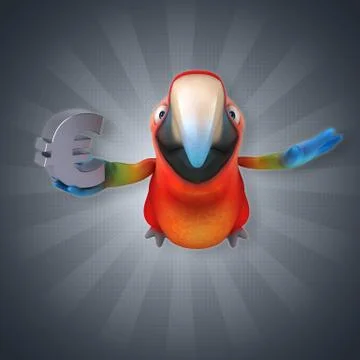 Fun parrot 스톡 일러스트