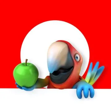 Fun parrot Illustrazione stock