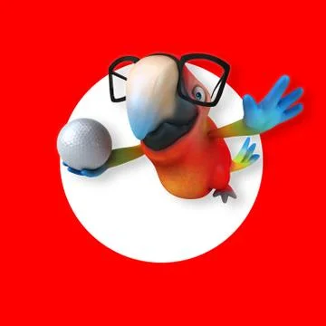 Fun parrot 스톡 일러스트