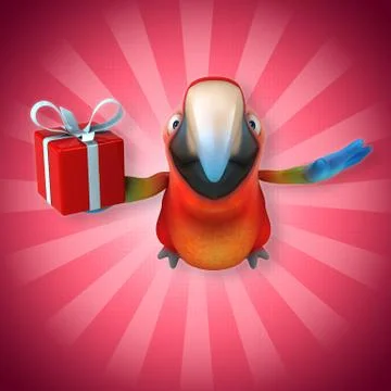 Fun parrot Stock Illustration