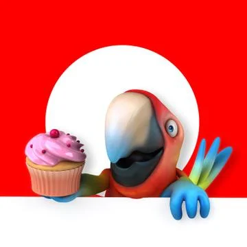 Fun parrot 스톡 일러스트